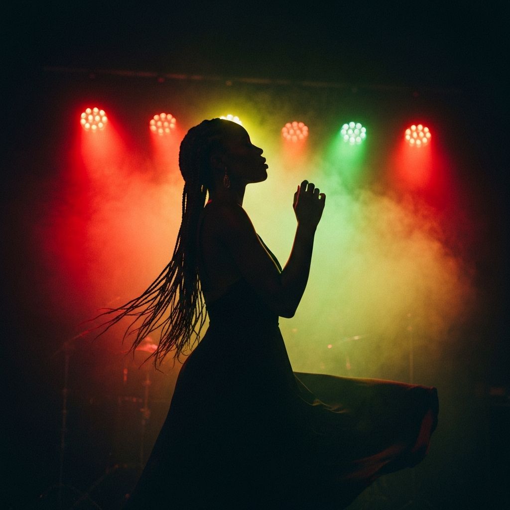 Stunning woman dancing at Mega Force Reggae Lounge