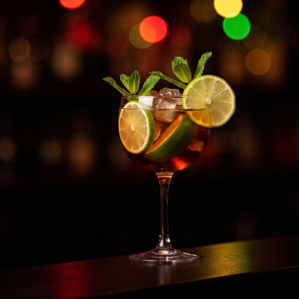Tropical cocktail at the bar